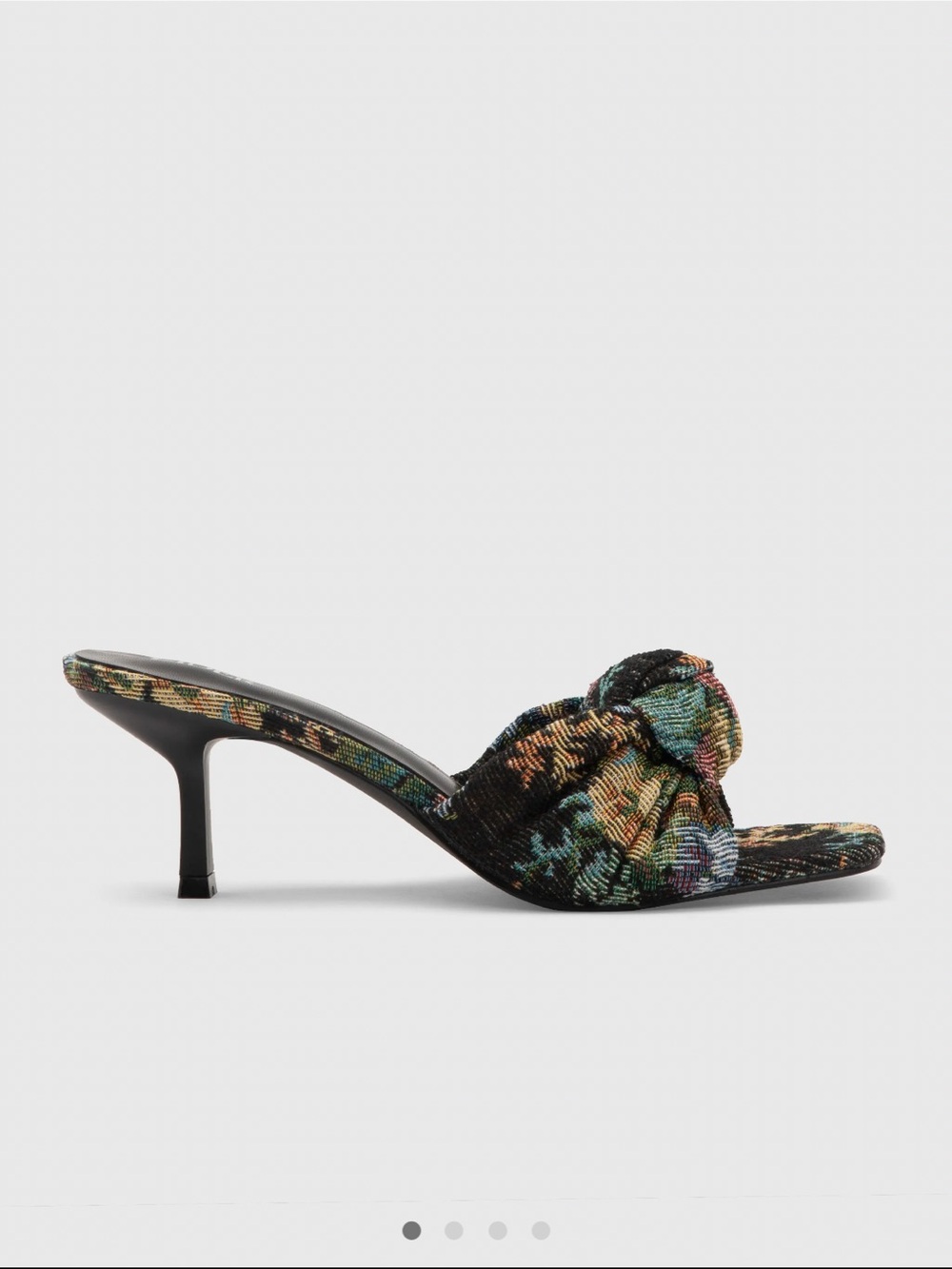 Cider FLORAL TWIST BAND STILETTO HEELED SANDALS